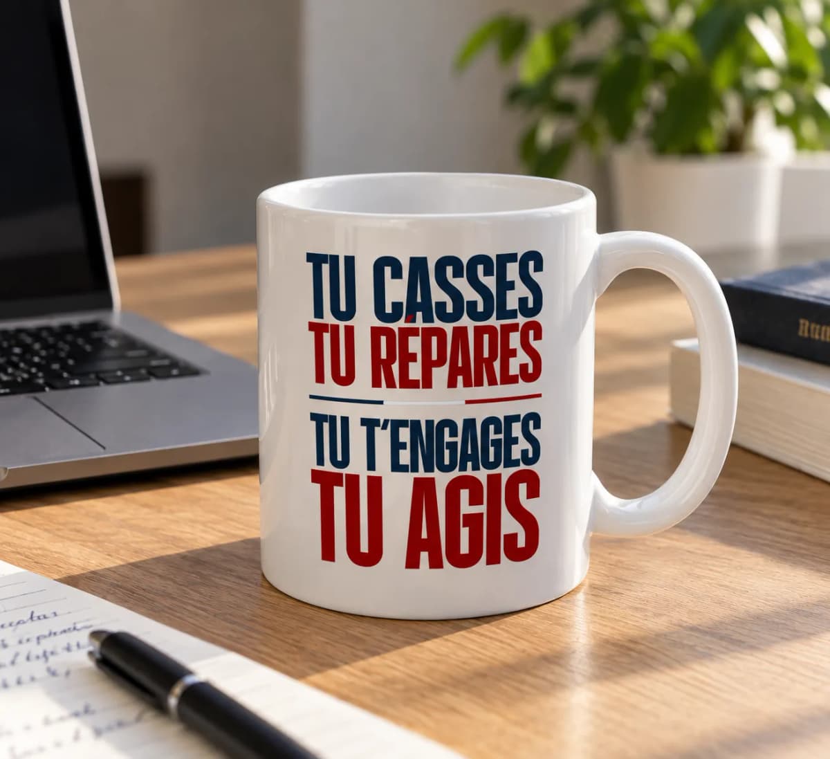 Mug "Tu casses, tu répares" — Attal 2027