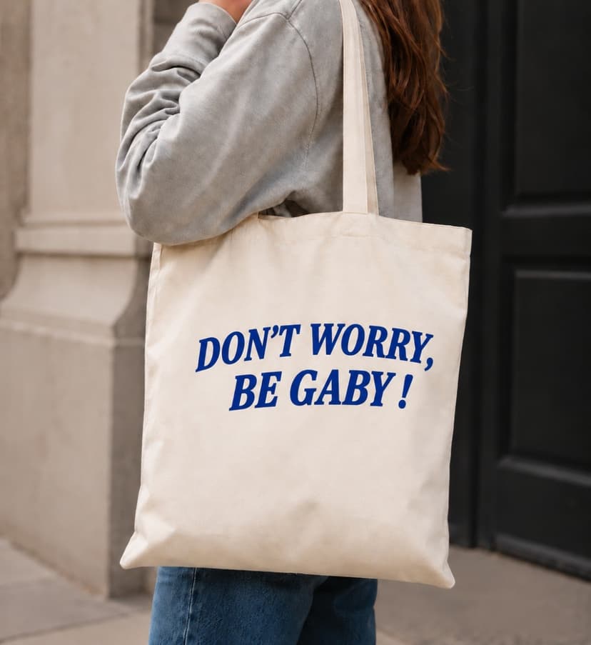 Tote bag "Don't worry be Gaby" — Attal 2027